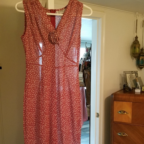 VINTAGE 90S SHEER 1930S INSPIRED MERMAID DRESS - Picture 1 of 12